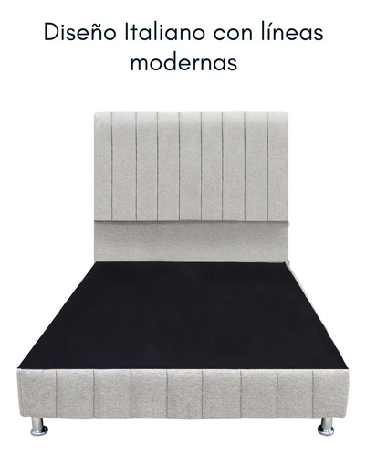 Set Parma Base + Cabecera Para Cama Queen Size