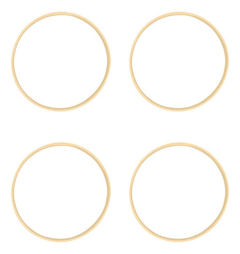 4 Anillos De Bambú, Círculo De Madera, Colector Redondo, Par