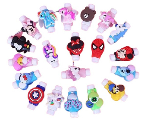 1 Par Protector Usb Cargador iPhone O Android Disney 