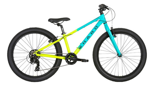 Bicicleta Haro Flightline Rodado 24 Plus Rueda Ancha 7v Color Amarillo/verde
