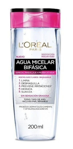Loreal Agua Micelar Maquillaje Waterproof Hidra-total 5 