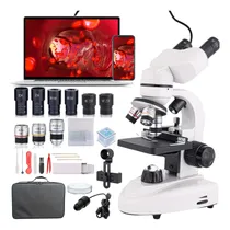 Comprar Microscopio Compuesto Binocular 40x-2000x Con Oculares Elect