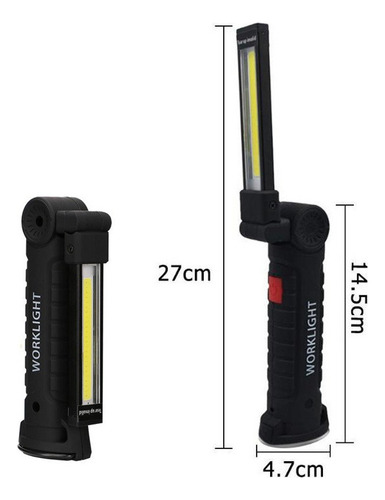 Linterna Antorcha Plegable Luz Led Recargable De Emergencia