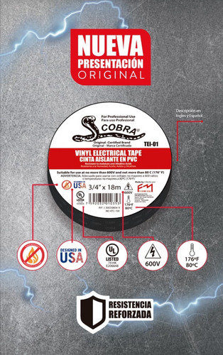 Teipe Cobra Caja De 100unidades