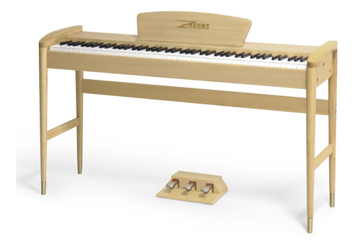 Zhruns Piano Digital De 88 Teclas De Madera Con Martillo Pes