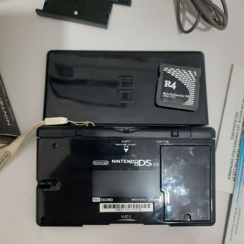 Nintendo Ds Lite Com Caixa E Jogos R4 Preto (Usado)