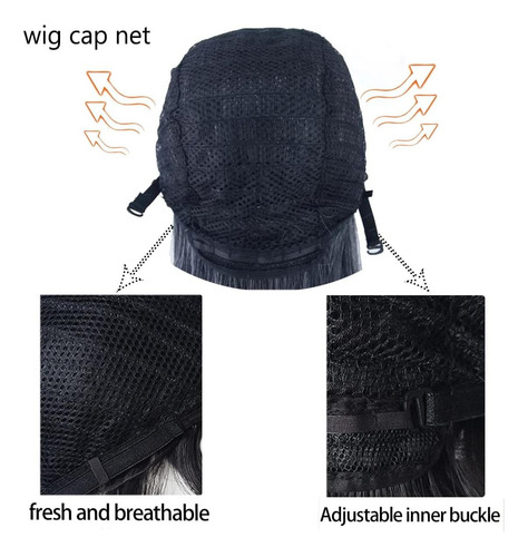 Kediciz Peluca Anime Unisex Azul Oscuro Estilo Corto