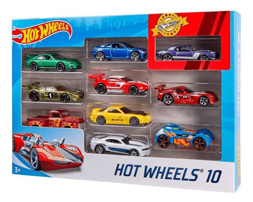 Set De 10 Autos Hot Wheels Mattel