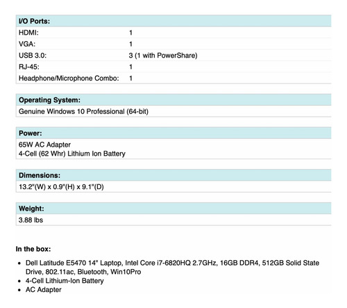 Imagen 3 de 3 de Notebook Dell I7 5 512gb