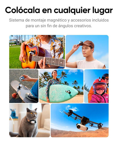 Cámara De Acción Mini Insta360 Go 3 128 Gb Magnética Color Blanco