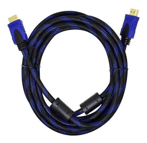 Cable Hdmi De 3m V1.4 Con Filtros 1080p Malla De Tela Nisuta