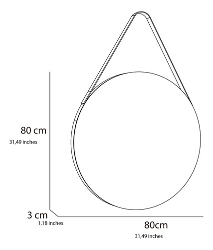 Espejo Persaa 80x80 Circular