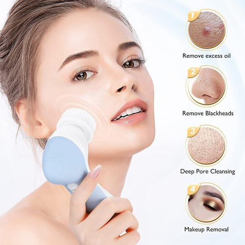 Cepillo Limpieza Facial Exfoliación Puntos Negros Masajeador