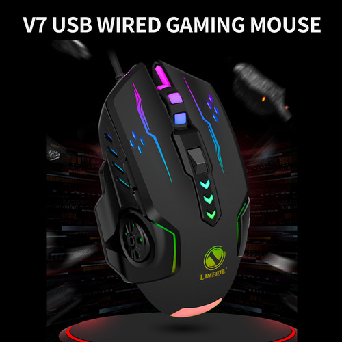 D Ratón Ergonómico Con Cable Usb Con Dpi Ajustable Y