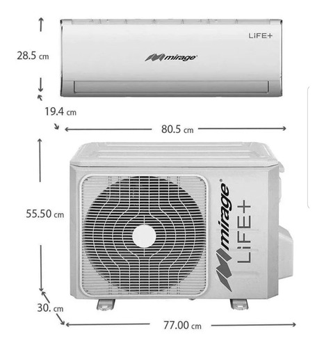 Minisplit Mirage Life 12