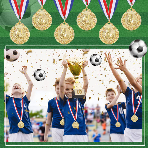 Set De 24 Medallas De Oro De Estilo Medallas De Fútbol