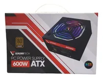 Comprar Fuente De Poder Leadertech 600w 80+ Bronze Negra Rgb