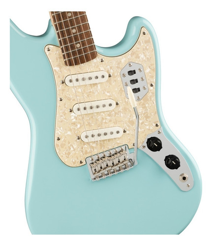 Guitarra eléctrica Squier by Fender Paranormal Cyclone de álamo daphne blue brillante con diapasón de laurel indio