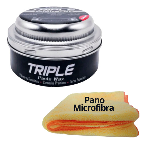 Cera De Carnauba Triple Paste Wax 300g + Pano Microfibra
