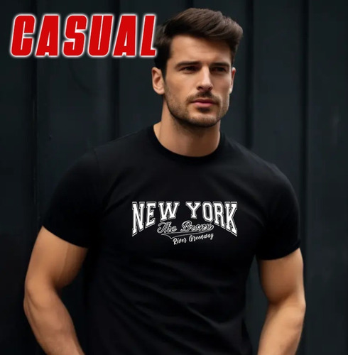 Playera M22 Hombre 100% Algodón Moda Casual Deportiva Pro