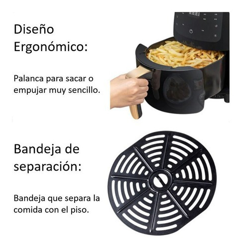 Horno Freidora De Aire Electrica 6l 2400w Airfryer Sin Aceit