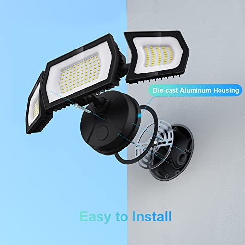 Foco Led De 100w Exteriores, 9000 Lúmenes, Luces De Se...