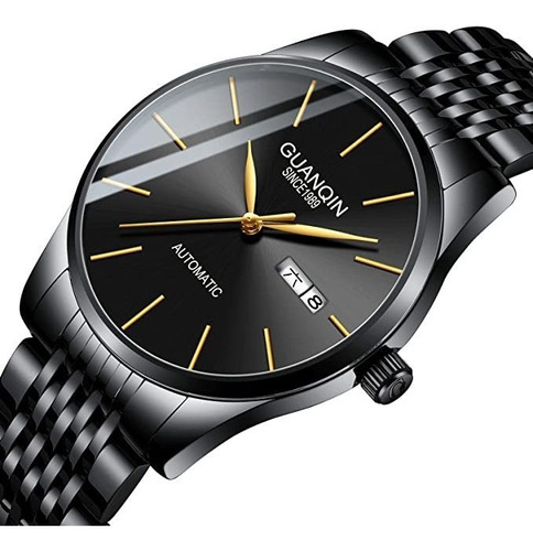 Guanqin - Reloj De Pulsera Automático Para Hombre, Correa D