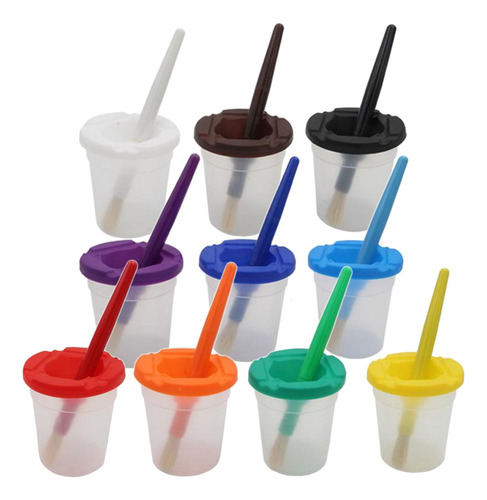 3x Vaso De Agua De Plástico No Derramado, Bote De Pintura Y