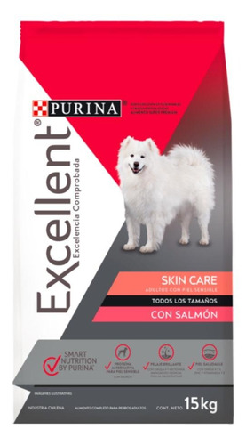Imagen 1 de 1 de Alimento Excellent Skin Care Skin Care para perro adulto todos los tamaños sabor salmón en bolsa de 15kg