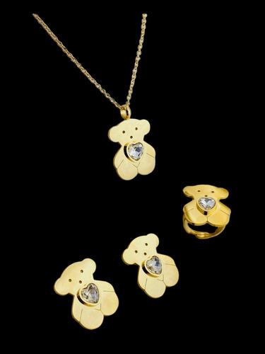 Set Tous Aretes,dije,cadena + Anillo