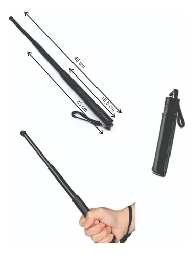Baston Tonfa Seguridad Telescopico Extensible Autodefensa 
