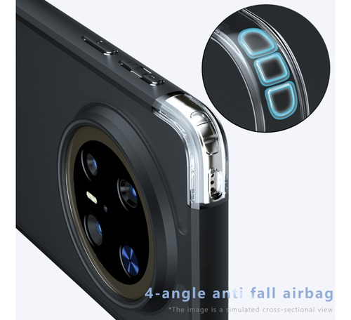 Capa De Tpu Híbrida Transparente Para Pc Para Huawei Mate 70