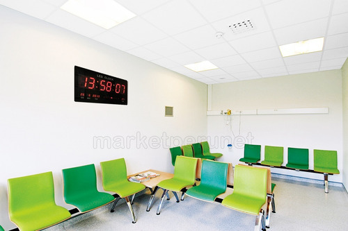 Imagen 6 de 7 de Reloj Digital De Pared Led 46x22cm Temperatura Calendario
