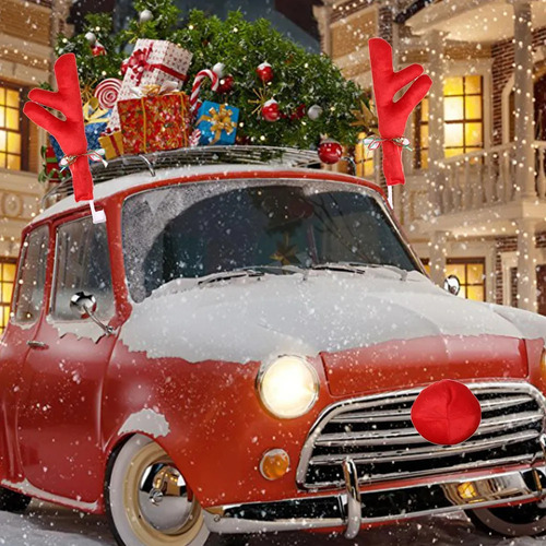 Decoraciones Navideñas Con Cuernos De Reno Para Automóviles