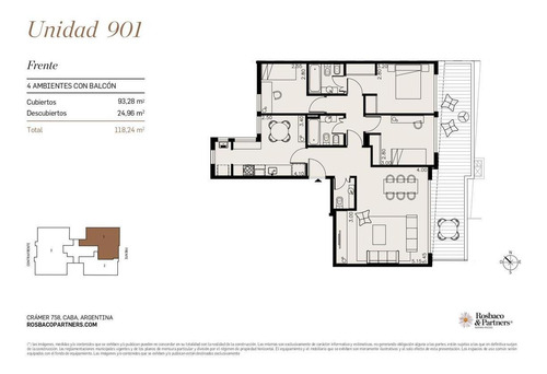 Imagen 2 de 13 de Hermoso Departamento 4 Ambientes Con Terraza Y Parrilla - Via Cramer - Colegiales