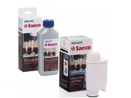 Filtro Agua Ca6702 + Descalcificante Ca6700 Philips Para Cafetera Espresso Saeco