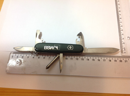 Canivete Antigo Victorinox Multifunções Propaganda Bsw / Bsw