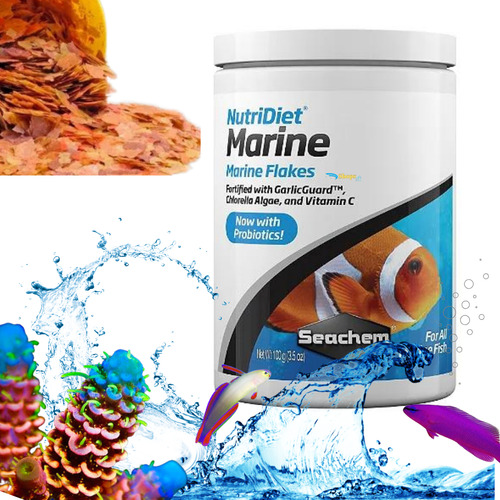 Ração Seachem Nutridiet Marine 100g Para Peixes Marinho