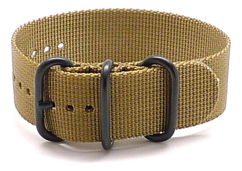 Daluca Ballistic Nylon Nato 1 Piece Watch Strap - Sand (pvd