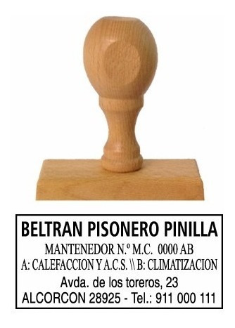 Sellos De Madera Personalizado Grande Mas Almohadilla
