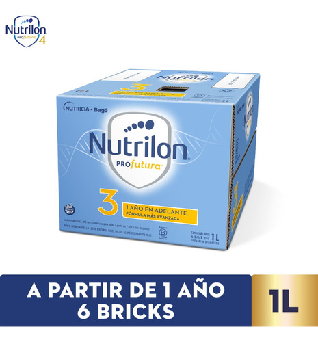 Leche Liquida Nutrilon Profutura 3 Brick 1000 Ml X 6 Un