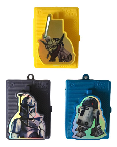 3 Coleccionadores Tarjetas Star Wars The Clone Wars Sabritas