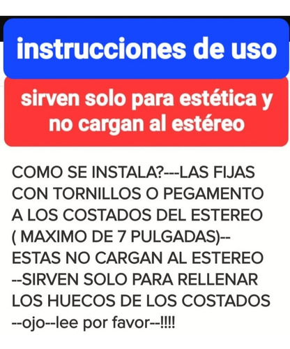 Base Frente Estereo 2 Din Chino 7 PuLG Estaquitas 2016 2017