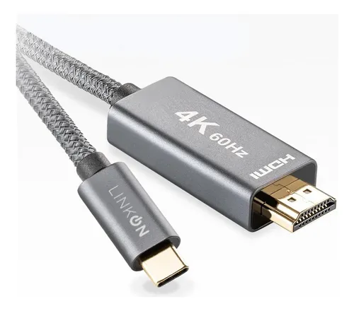 Cable Adaptador Usb C A Hdmi V2.1 4k 60hz Trenzado Oro 2mt