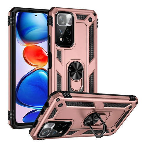 Funda Xiaomi Redmi Note 11s 5g Uso Rudo Colores + Cristal 