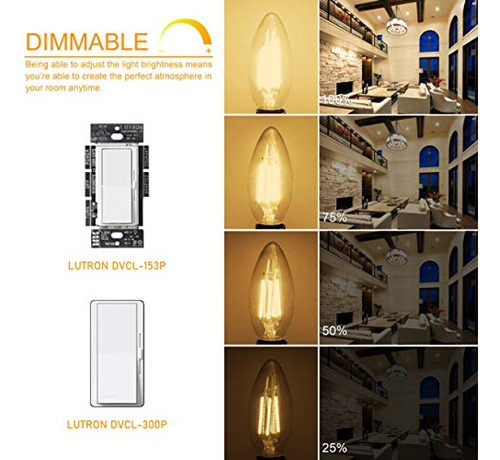 Bombillas Led Tipo Candelabro Winshine E12 Regulables, 2700