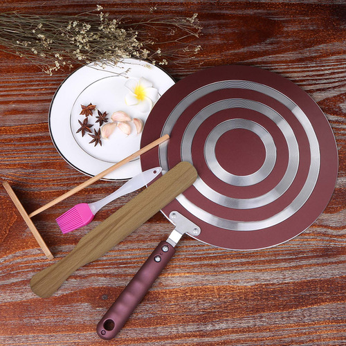 Sartén Plana Para Crepes, Sartén Y Sartén Con Espátula Para