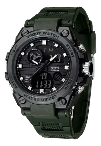Reloj Deportivo Estilo Militar Resistente Al Agua Envios Verde Oscuro Negro Negro