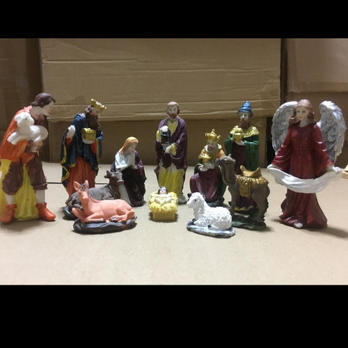 Juego De Pesebre Colorido De 12 Piezas Adornos Escena De