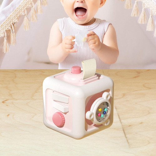 Cubo De Actividades, Juguete Sensorial, Educativo, Cubo Rosa